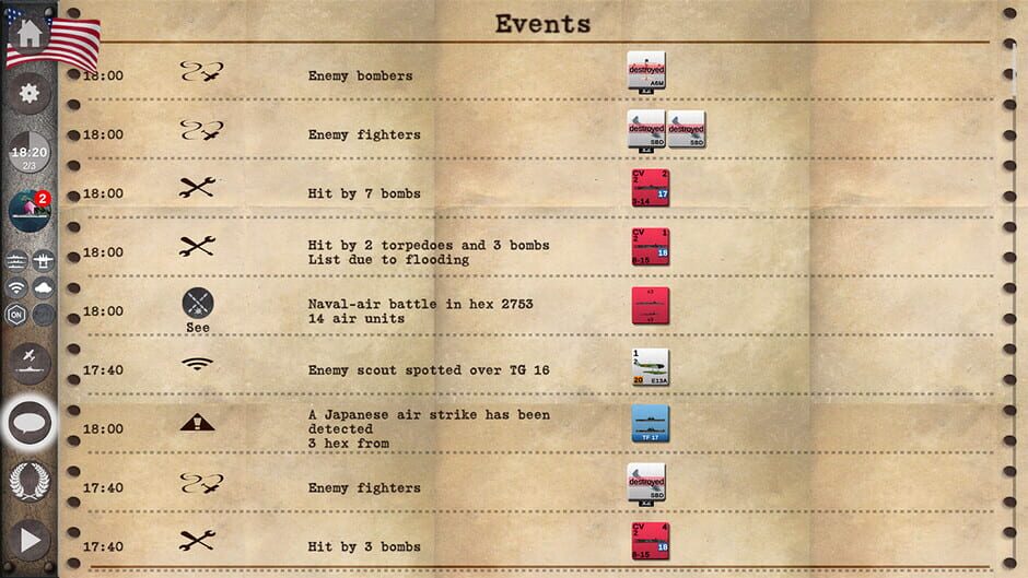 Carrier Battles 4 Guadalcanal: Pacific War Naval Warfare Screenshot