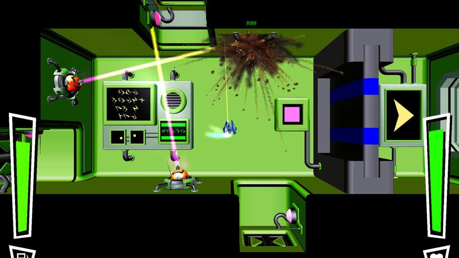 สกรีนช็อตจาก Super Thrustforce: Orbital Meat Police (รูปที่ 2)