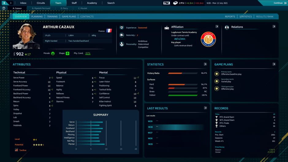 Tennis Manager 2021 Screenshot