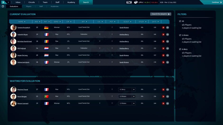 Tennis Manager 2021 Screenshot