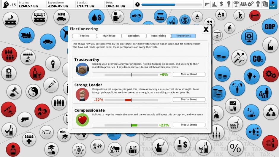 Democracy 3: Electioneering Screenshot