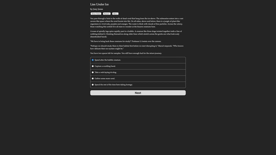 Lies Under Ice Screenshot