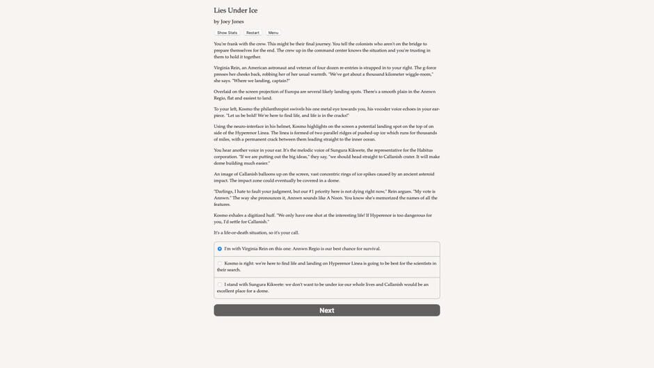 Lies Under Ice Screenshot