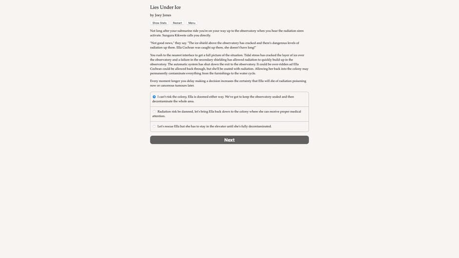 Lies Under Ice Screenshot