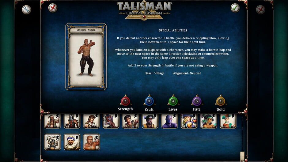 Talisman: Digital Edition - Martial Artist Screenshot