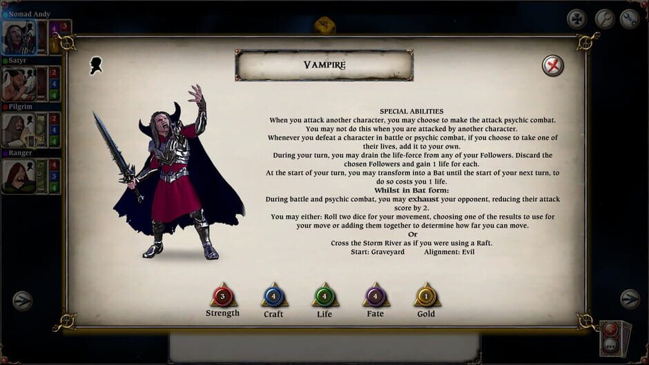 Talisman: Digital Edition - Vampire Screenshot