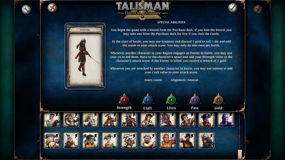 Talisman: Digital Edition - Samurai Screenshot