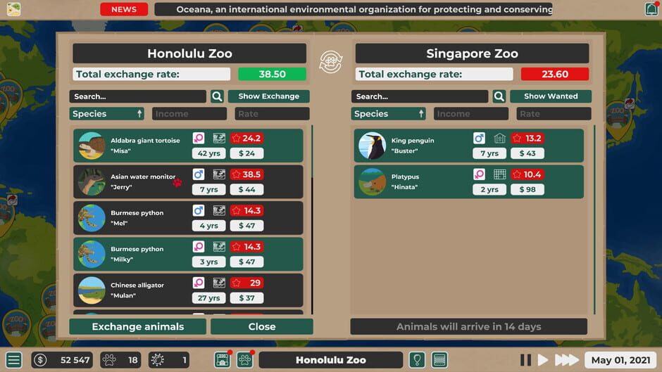 Zooconomy screenshot