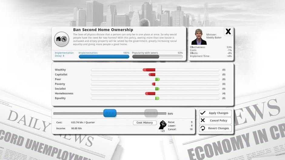 Democracy 3: Extremism Screenshot