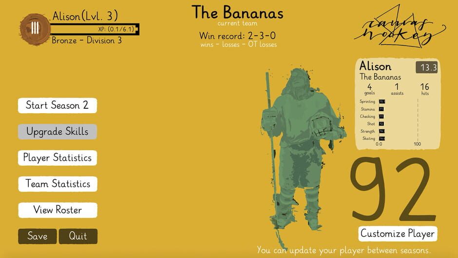 Canvas Hockey Screenshot