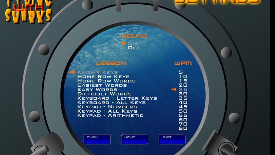 Typing with Sharks screenshot