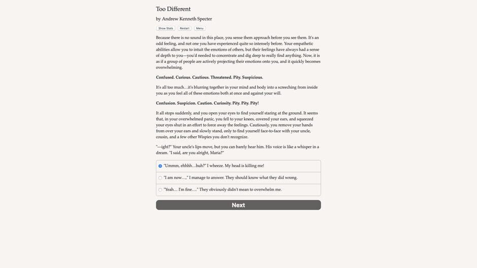 Too Different Screenshot