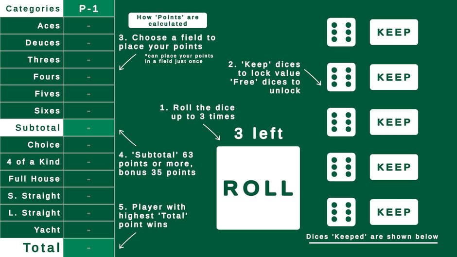 Yachu Dice screenshot