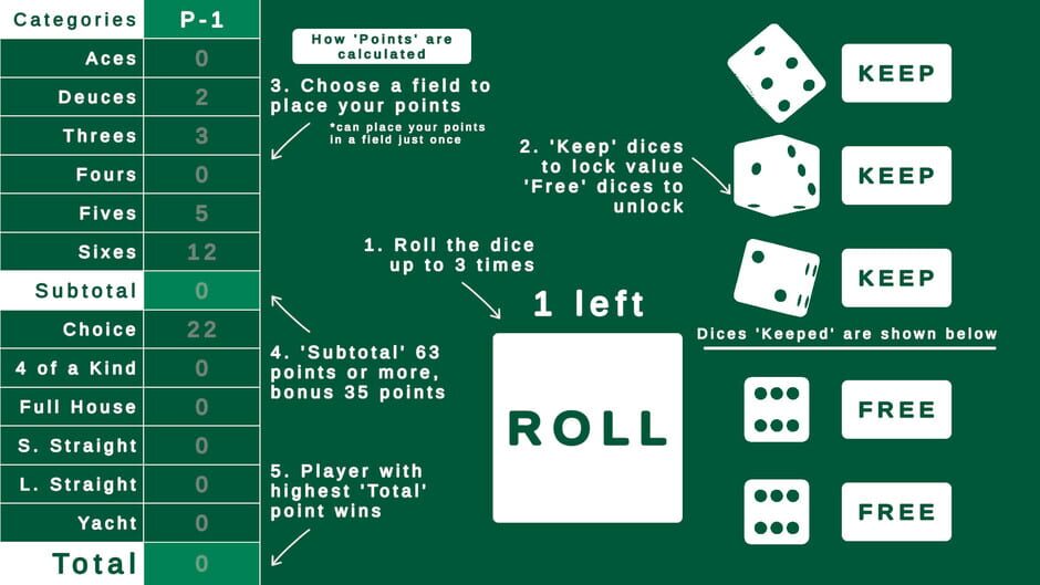 Yachu Dice screenshot