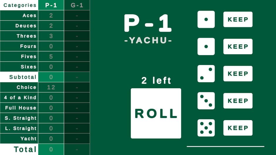 Yachu Dice screenshot