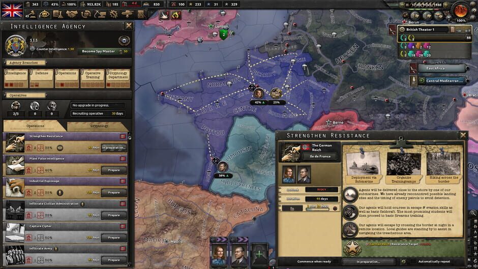 Hearts of Iron IV: La Résistance Screenshot