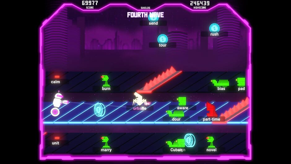 Tybot Invasion: The Typing Runner Screenshot