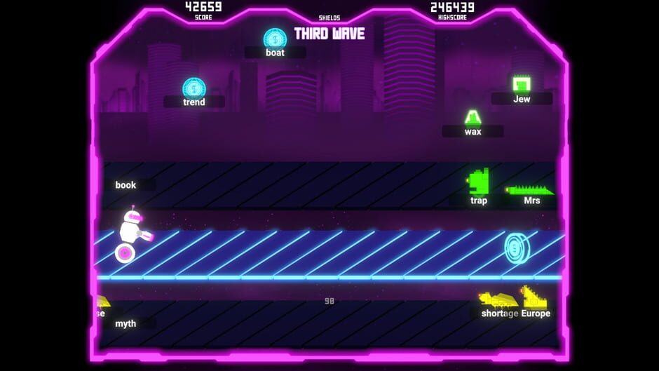 Tybot Invasion: The Typing Runner Screenshot