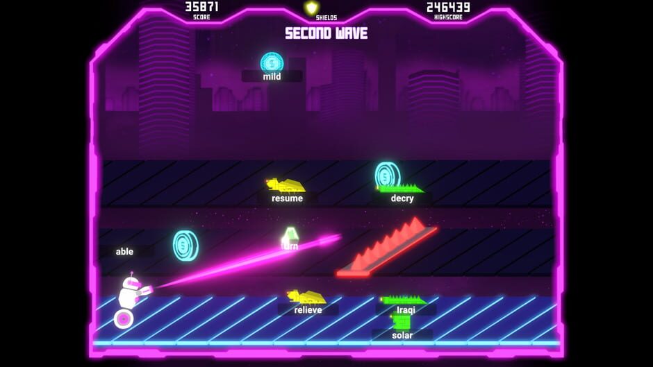 Tybot Invasion: The Typing Runner Screenshot