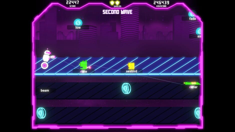 Tybot Invasion: The Typing Runner Screenshot