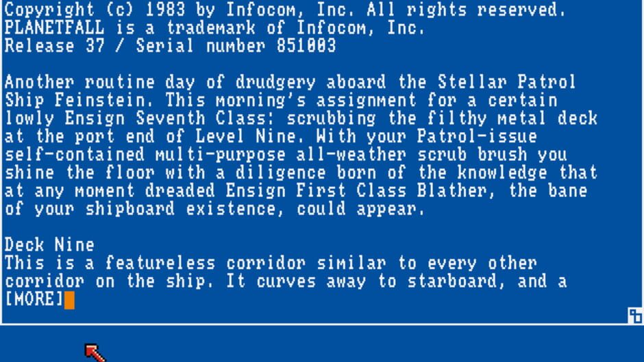 Planetfall screenshot