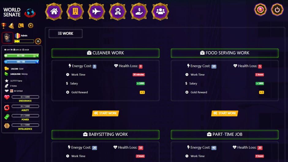 สกรีนช็อตจาก World Senate Game - Free Online Multiplayer Game (รูปที่ 9)
