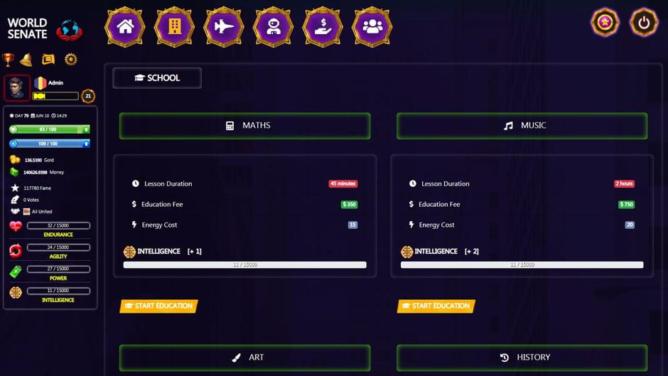 สกรีนช็อตจาก World Senate Game - Free Online Multiplayer Game (รูปที่ 10)