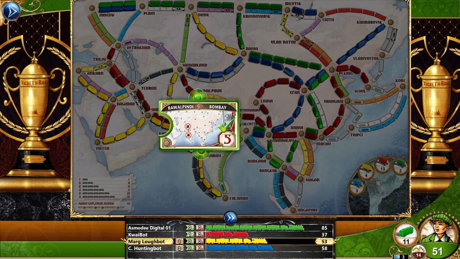 Ticket to Ride: Legendary Asia Screenshot