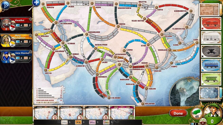 Ticket to Ride: Legendary Asia Screenshot