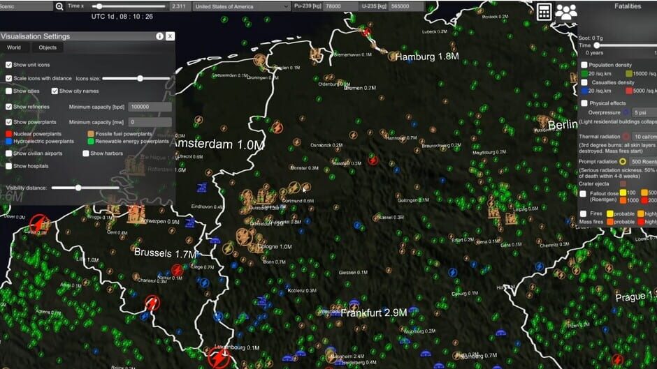 Nuclear War Simulator Screenshot