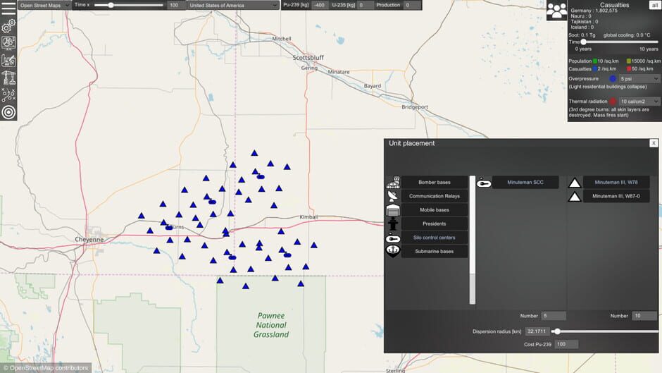 Nuclear War Simulator Screenshot