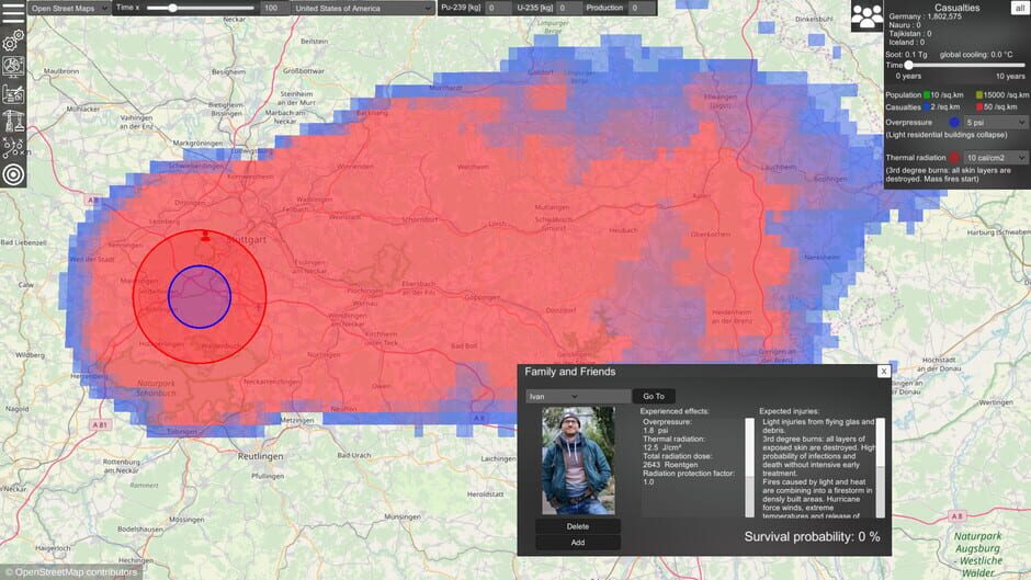 Nuclear War Simulator Screenshot