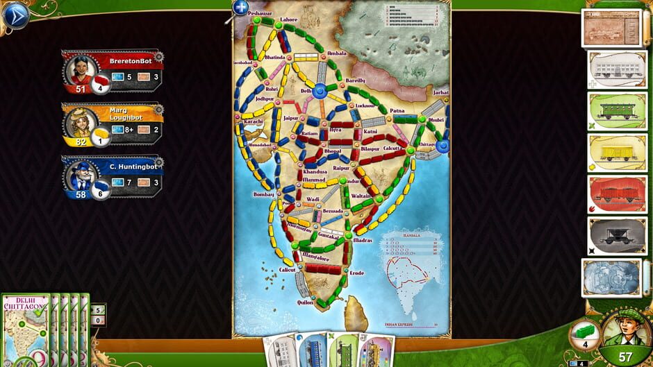 Ticket to Ride: India Screenshot