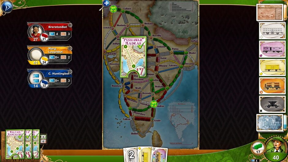 Ticket to Ride: India Screenshot
