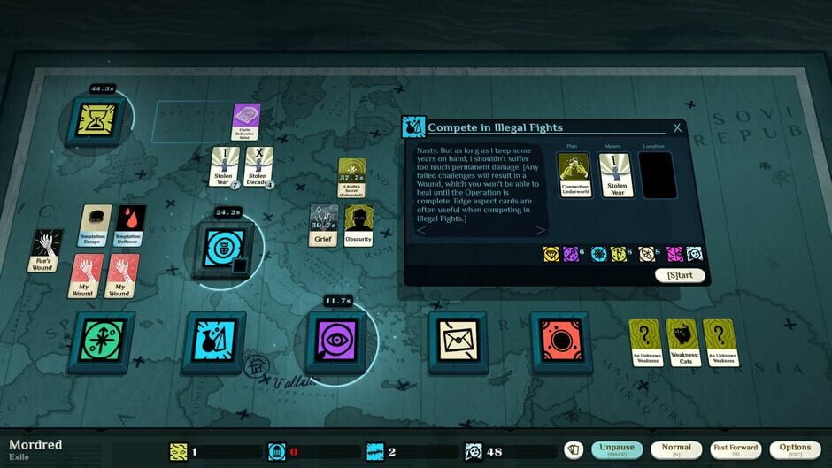 Cultist Simulator: The Exile Screenshot