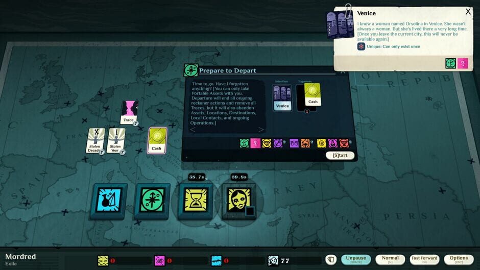 Cultist Simulator: The Exile Screenshot