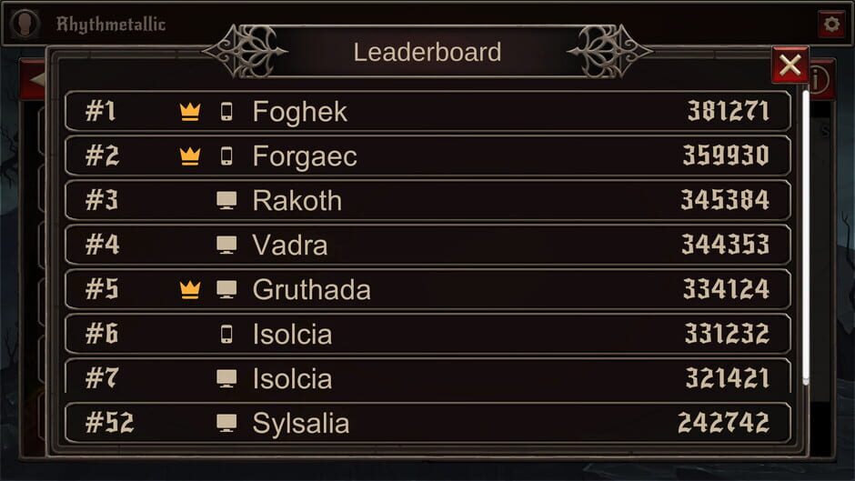 Rhythmetallic Screenshot