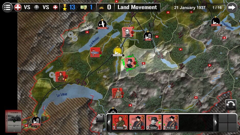 Wars Across the World: Switzerland 1937 Screenshot