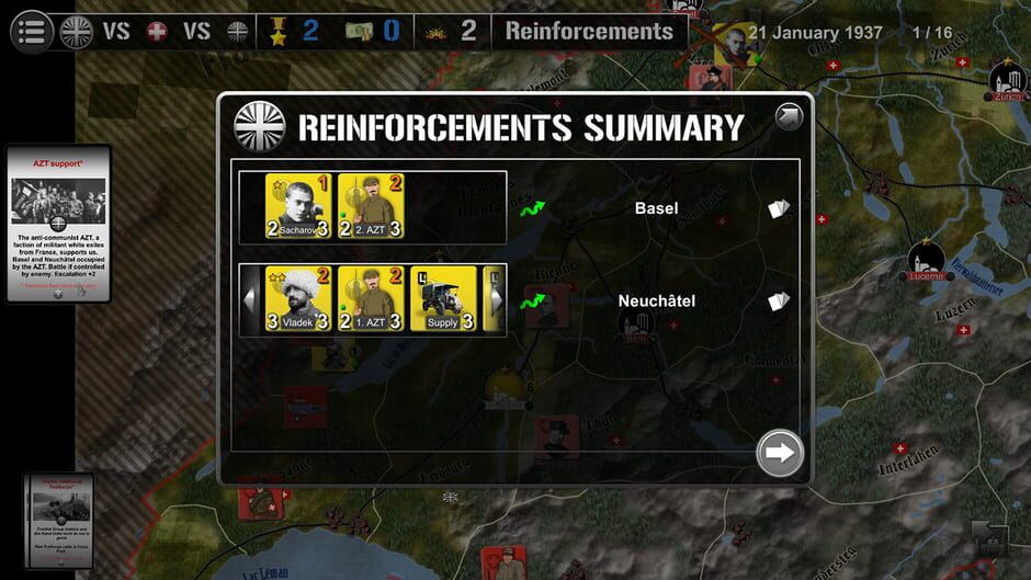 Wars Across the World: Switzerland 1937 Screenshot