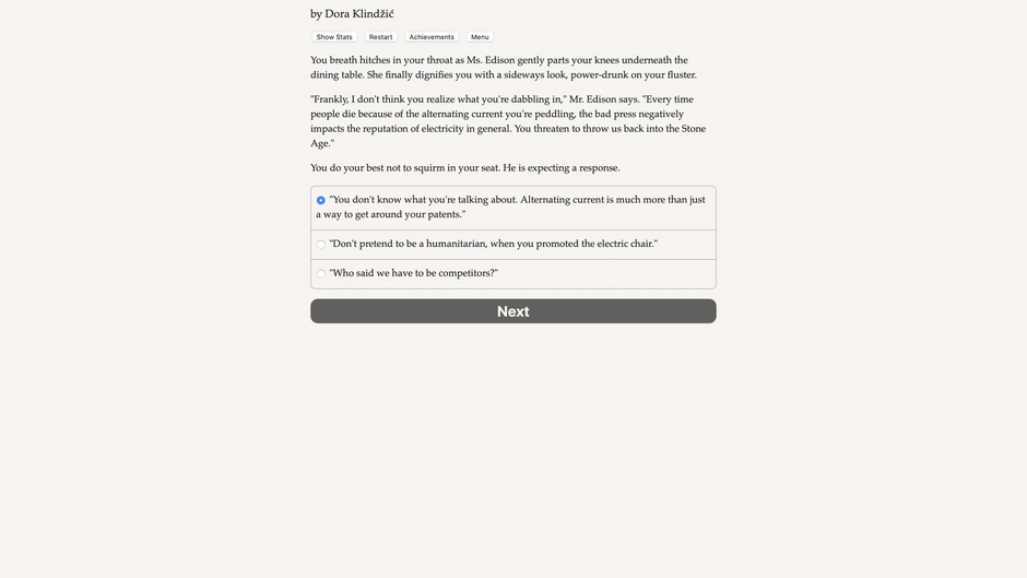 Nikola Tesla: War of the Currents Screenshot