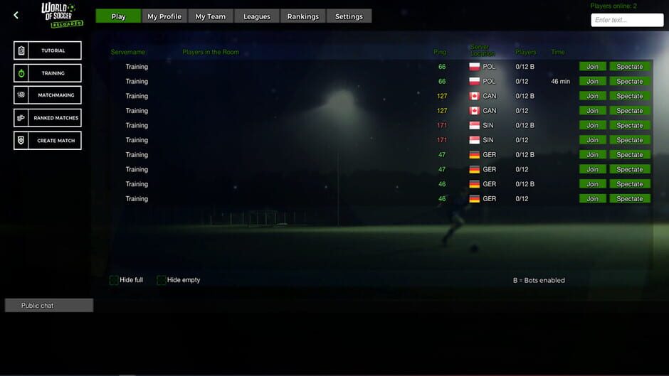 สกรีนช็อตจาก World of Soccer Reloaded (รูปที่ 2)