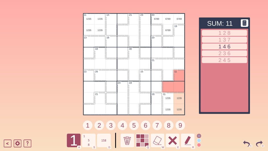 Killer Sudoku Screenshot