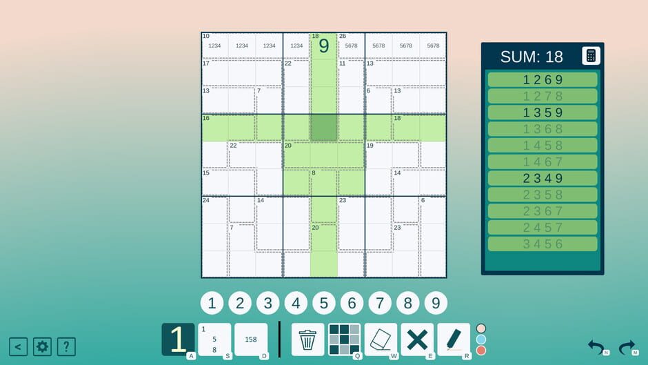 Killer Sudoku Screenshot