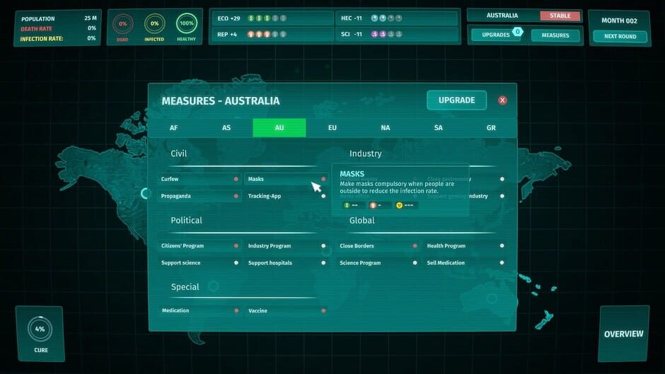 Corona Simulator Screenshot