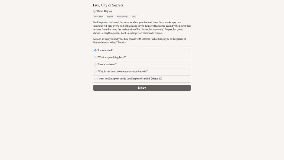 Lux, City of Secrets Screenshot