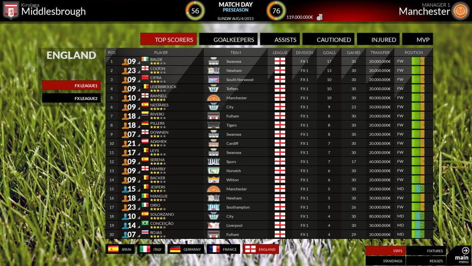 FX Football: The Manager for Every Football Fan Screenshot
