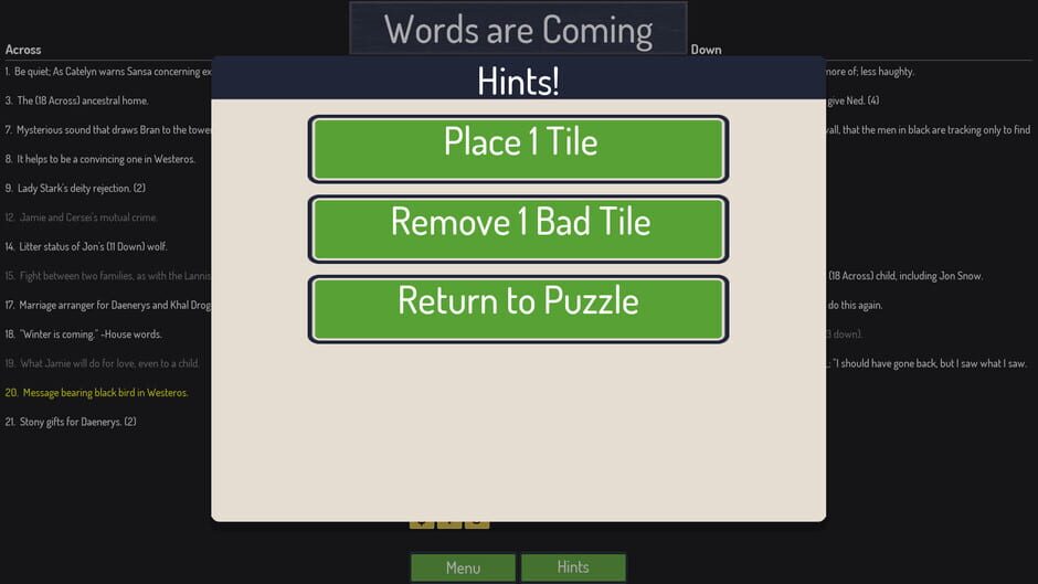 Geekwords: Game of Words Screenshot