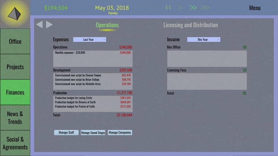 Tinseltown Tycoon Screenshot