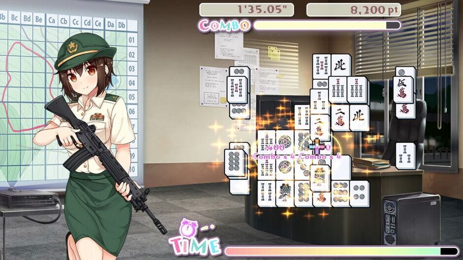 Bishoujo Battle Mahjong Solitaire Screenshot