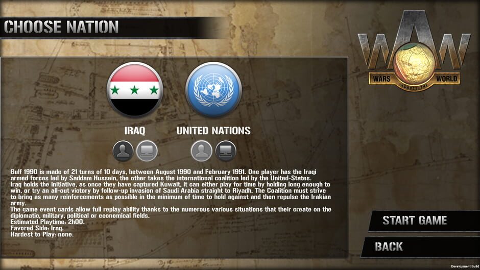 สกรีนช็อตจาก Wars Across the World: Gulf 1990 (รูปที่ 5)